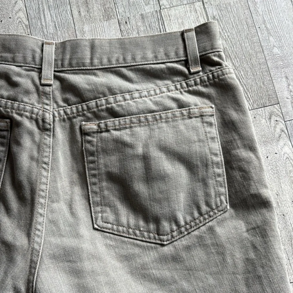 Gap Vintage Shorts Gray Denim cutoff Long Lean Jean Frayed Hem sz 12 made USA‎